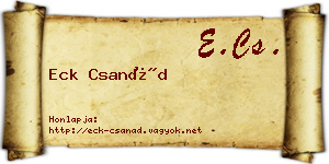 Eck Csanád névjegykártya
