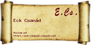 Eck Csanád névjegykártya